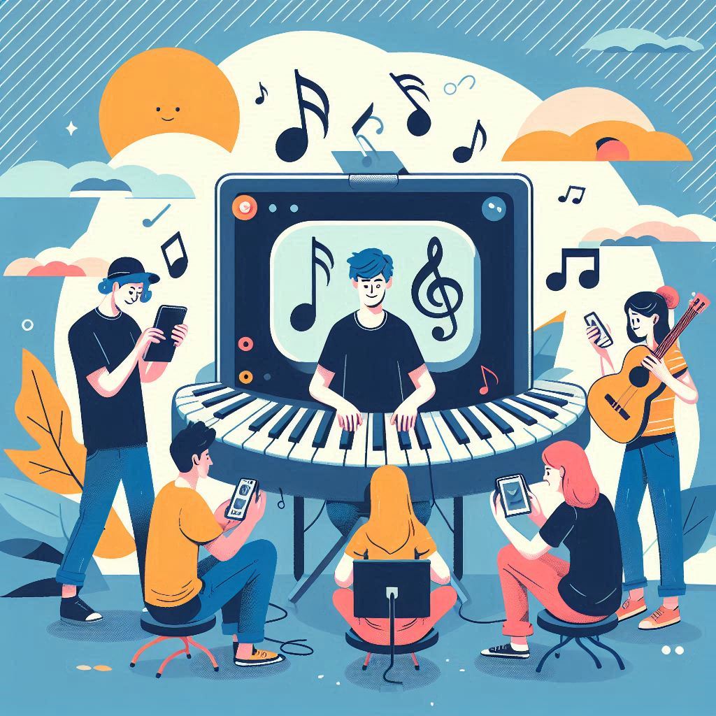 Joining a music community for motivation and feedback